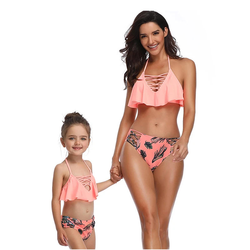 matching mom and daughter swimwear
