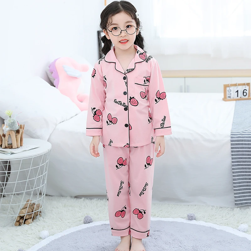 C DW cao mei Одежда для больших девочек осенне-зимние хлопковые Пижамные комплекты одежда для сна с цветочным принтом для девочек Новая Пижама для вечеринки для девочек, подарок, Рождественская Пижама - Цвет: C DW cao mei