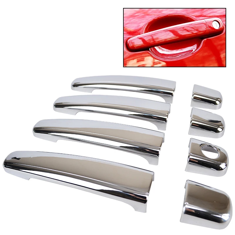 ACCESSORIES FIT FOR PEUGEOT 307 CHROME SIDE DOOR HANDLE BAR COVER CATCH TRIM MOLDING CAP MOULDING 2001~ON | Автомобили и