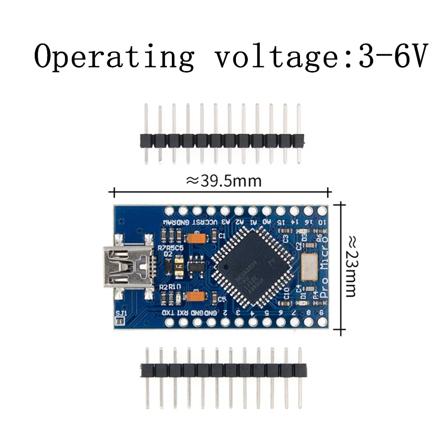 10 шт. Mini USB ATmega32U4 Pro Micro 5 в 16 МГц модуль платы Leonardo ATMega 32U4 контроллер Pro-Micro замена Pro Mi