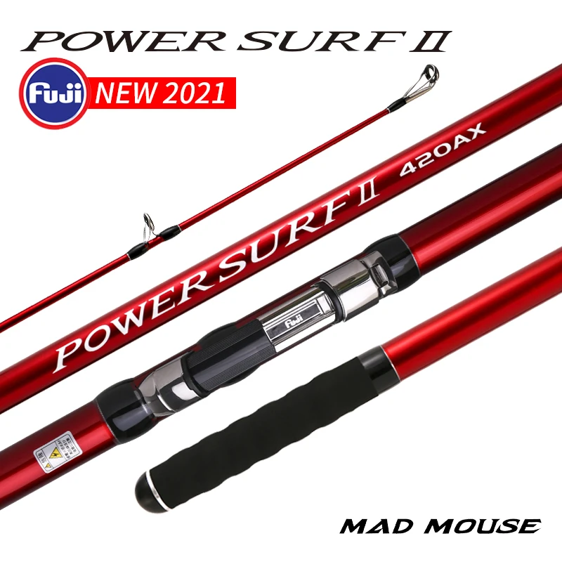 2021 новая модель MADMOUSE POWER SURF II 4 20 M AX/BX Full Fuji Parts 46T высокоуглеродистые 3-секционные