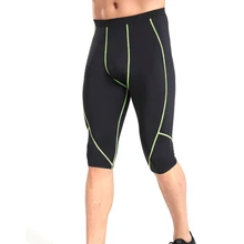 Фитнес-Спорт короткие обтягивающие мужские спортивные утягивающая одежда для спортзала Под базовым слоем Шорты Брюки спортивные колготки