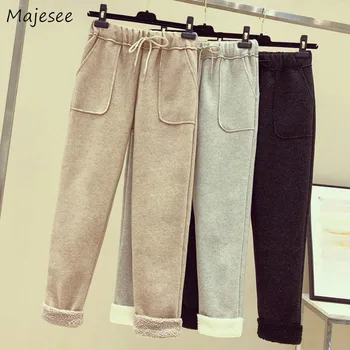 

Harem Pants Women Plus Size Thicker Drawstring Warm Trousers Casual Womens High Waist Sweatpants Females Harajuku Streetwear