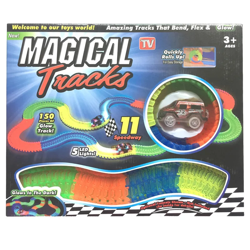 

Electric Night Light Camera Track Car DIY Assembled Magic Camera Track Car Children'S Educational Plastic Toy