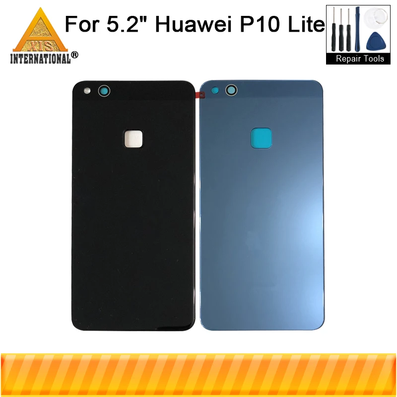 

Original Axisinternational For 5.2" Huawei P10 Lite Back Battery Cover Case Housing+Fingerprint Frame+ Lens+Flash+Tools+Sticker