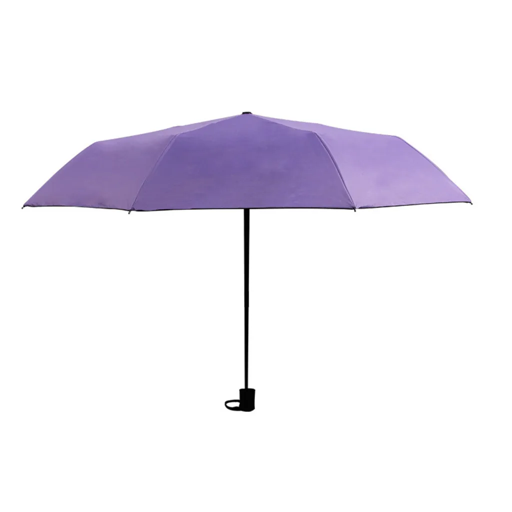 Зонт ветрозащитный зонт обратный 3 складной с УФ защитой девушка перевернутый Зонт Автоматический меняющий цвет зонтик#45 - Цвет: Purple