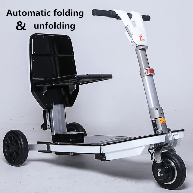 Small Electric Mobility Scooter Luggage Folding Adult Disabled Tricycle Portable Scooter The Elderly - - AliExpress