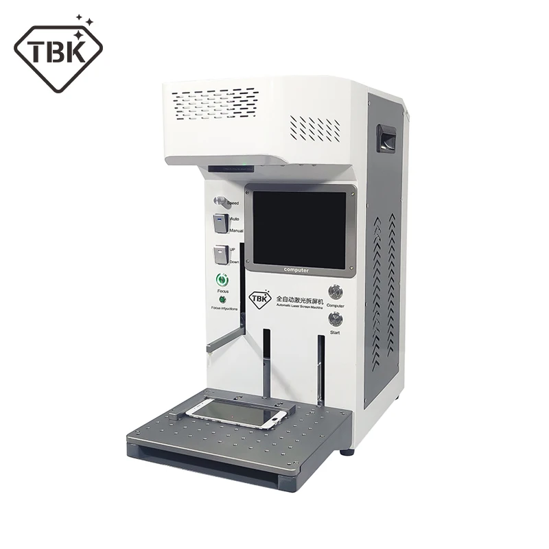 TBK лазерная маркировочная машина полностью автоматическая Автофокус для IPHONE задняя крышка и пресс-формы сепаратор демонтаж ЖК-экран логотип резной