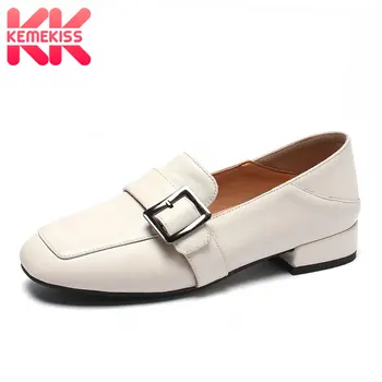 

KemeKiss Solid Color Women Pumps Daily Office Work Ladies Shoes Women Fashion Thick Heel Party Female Footwear Size 32-42