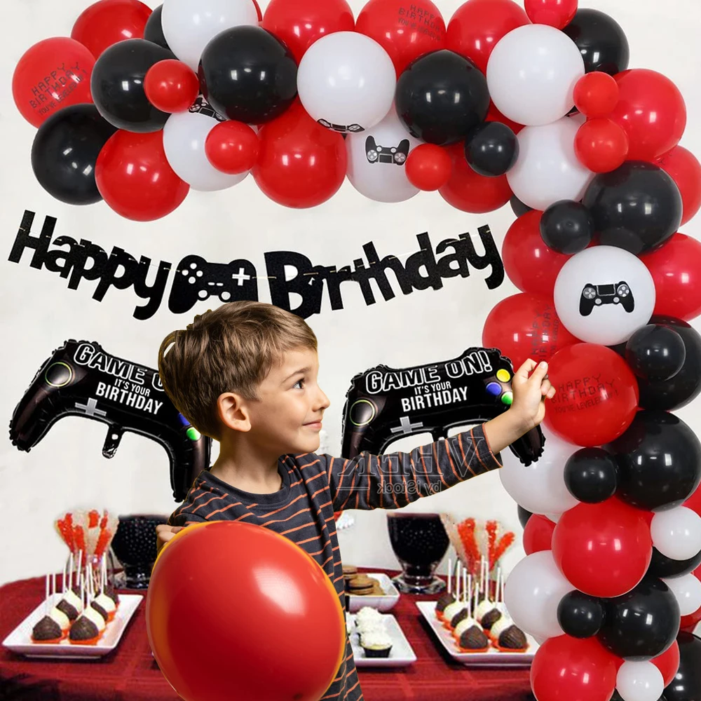 JOYMEMO Red Black and Silver Balloons for Women Men Birthday Party  Decorations Happy Birthday Balloon Banner Star Foil Balloons - AliExpress