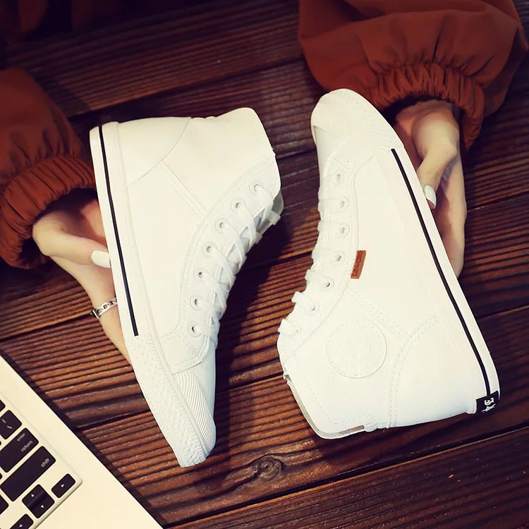 TUCS High Top Leather Casual Sneakers