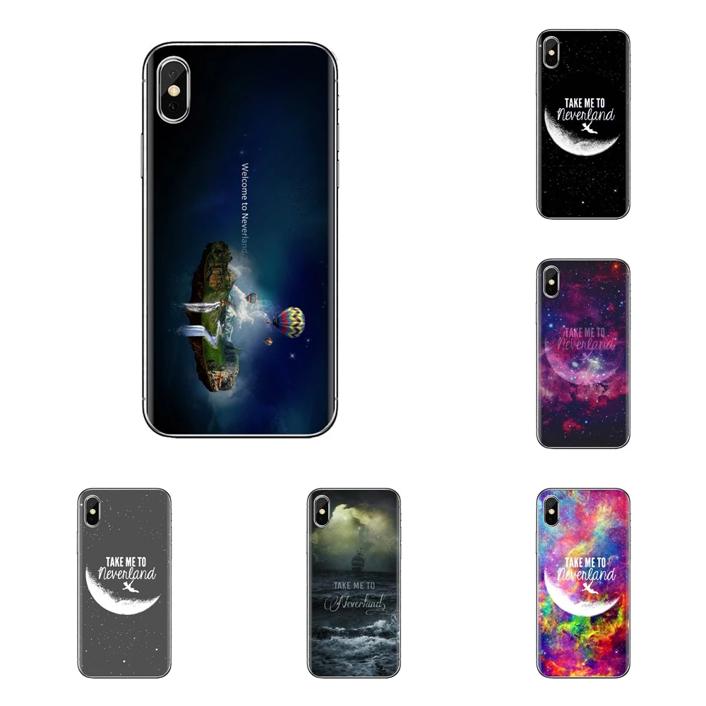 

Cover For iPhone XS Max XR X 4 4S 5 5S 5C SE 6 6S 7 8 Plus Samsung Galaxy J1 J3 J5 J7 A3 A5 Take me to neverland Peter Pan Quote