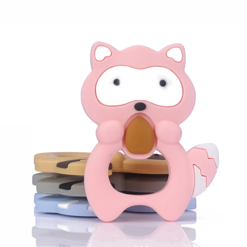 

Silicone Teethers Food Grade Babu Chew Teether 1Pcs Cartoon Animals Teether for Baby Teether Gifts BPA Free