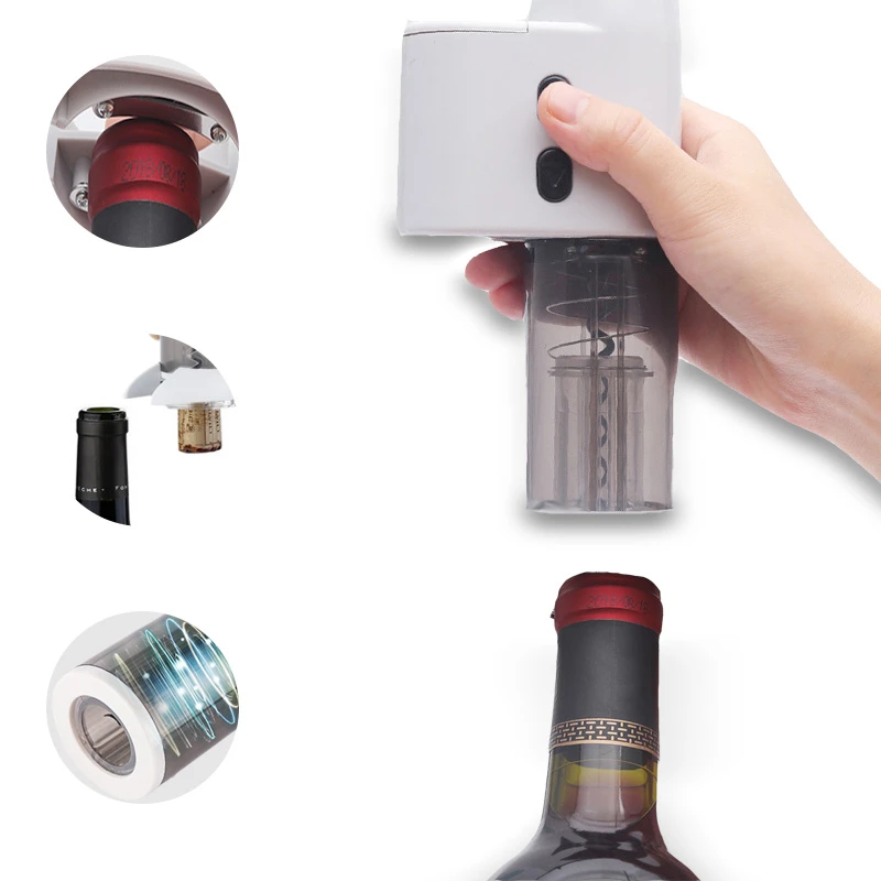 

Original Electric Wine Opener Corkscrew Automatic Wine Bottle Opener Kit Cordless Foil Cutter Wine Opener for Party Christmas