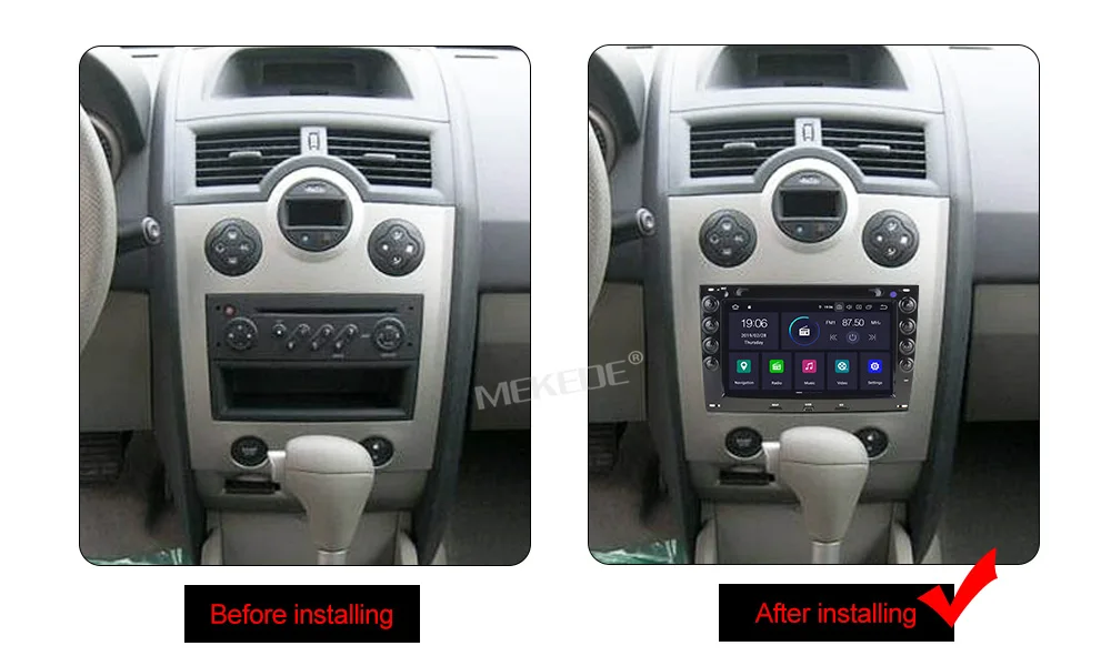 Clearance MEKEDE Android 9.0 car dvd player with 4GB RAM for RENAULT MEGANE 2003-2008 car audio gps dvd car radio car gps dvd player 6