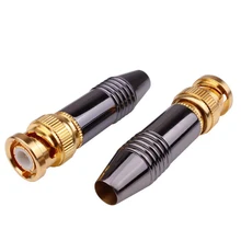 

HiFi Audio OFC Gold Plated BNC Q9 Connector Plug 7MM Adapter HD Video Head Coaxial Wire Surveillance Camera Plug