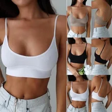 Женская майка, короткий топ, однотонное нижнее белье, бесшовная летняя уличная одежда, майка без рукавов, крутая майка для девочек, Женская майка, новинка, хит