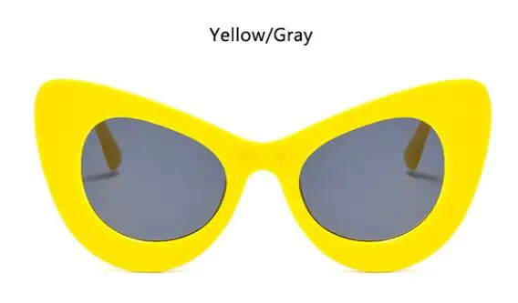 C3 yellow gray Сексуальные блестящие леопардовые солнцезащитные очки кошачий глаз, большие женские солнцезащитные очки известных брендов, уличные солнцезащитные очки 90 s, винтажные аксессуары UV400 - Цвет линз: C3 yellow gray