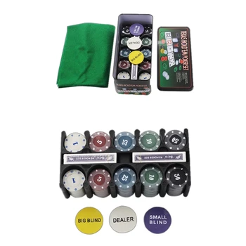 

Poker Chip Set 200PCS Poker Chips with Aluminum Case Chips for Texas Holdem Blackjack Gambling