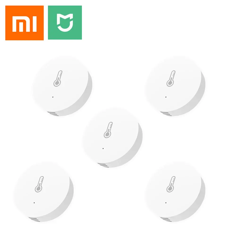 5 pcs Xia mi умный датчик температуры и Hu mi dity WiFi Пульт дистанционного управления для Xiao mi 6 7 8 Phone mi APP mi jia Умный домашний термометр - Цвет: 5 pcs