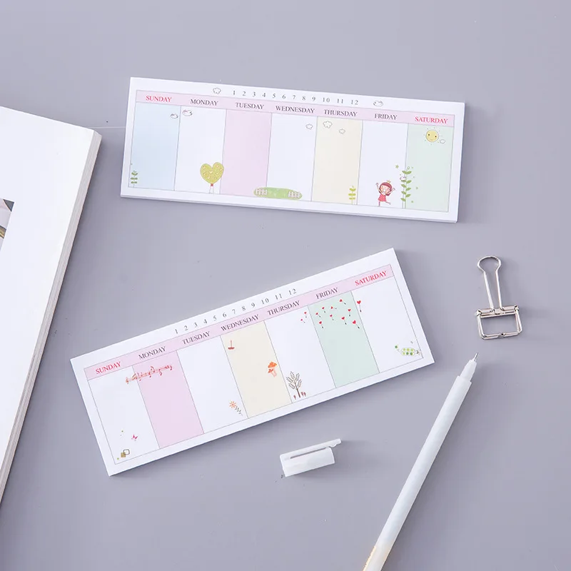 

Kawaii Sticky Notes Cute Creative Mini Weekly Planner Stickers MemoPad To Do List N Times Memo Sheets School Office Stationery