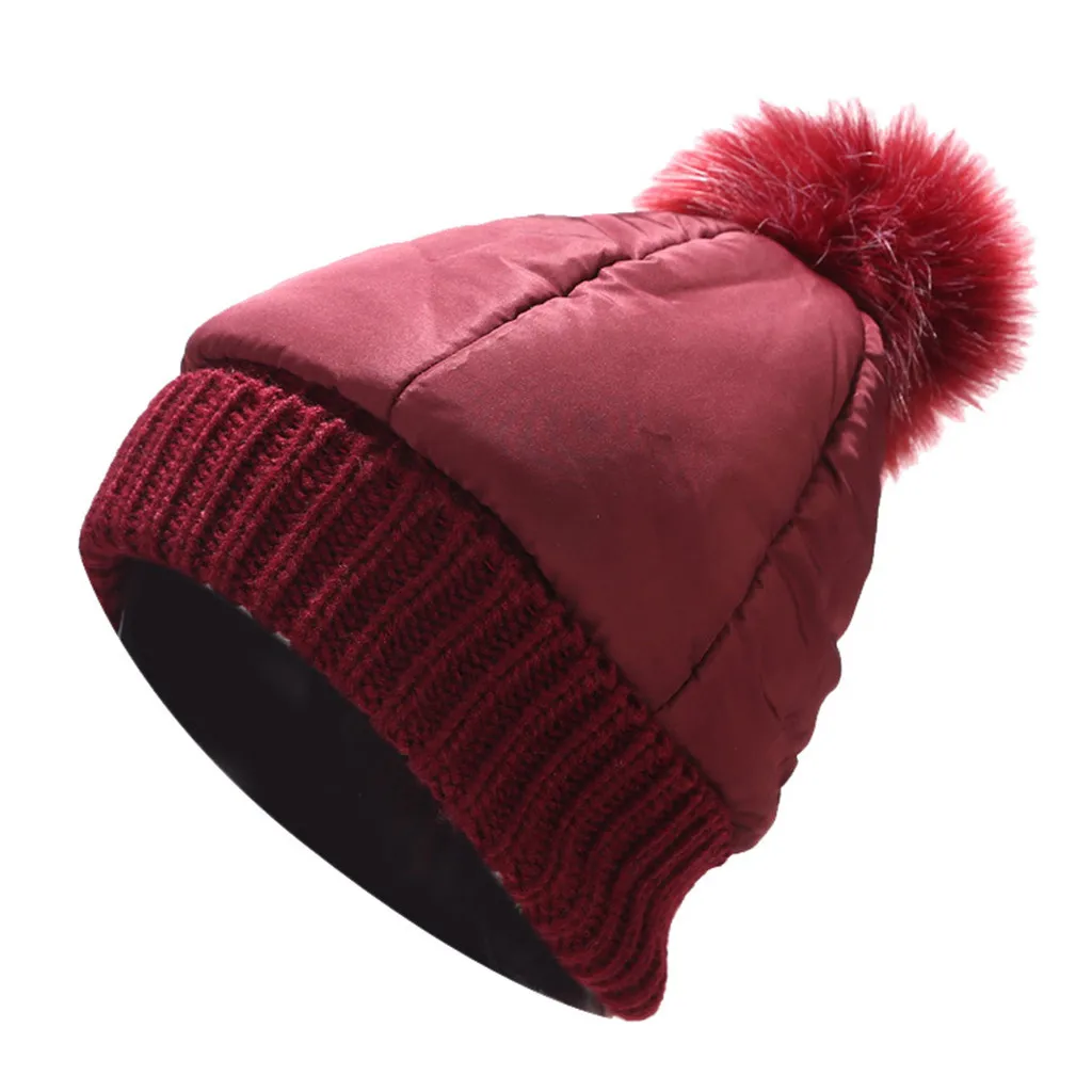 

Fashion Women Winter Knit Hat Collar Set Thick Warm Solid Earmuffs Hat #4S17