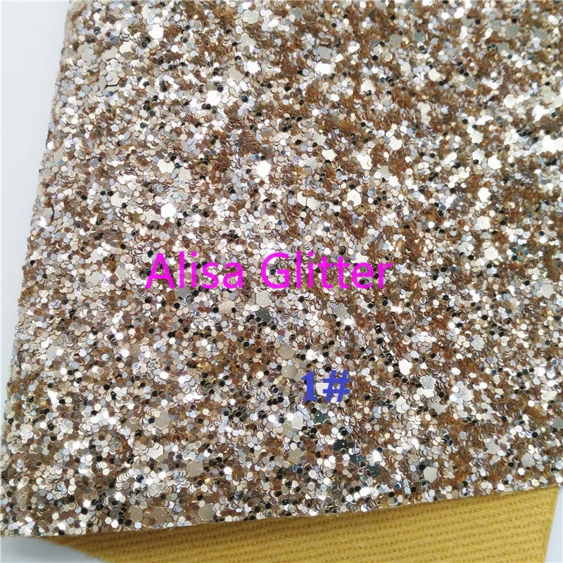 1PCS A4 SIZE 21X29cm Alisa Glitter Gold Glitter Fabric, Snake Faux Leather Fabric,Synthetic Leather PU for Bow DIY C09B