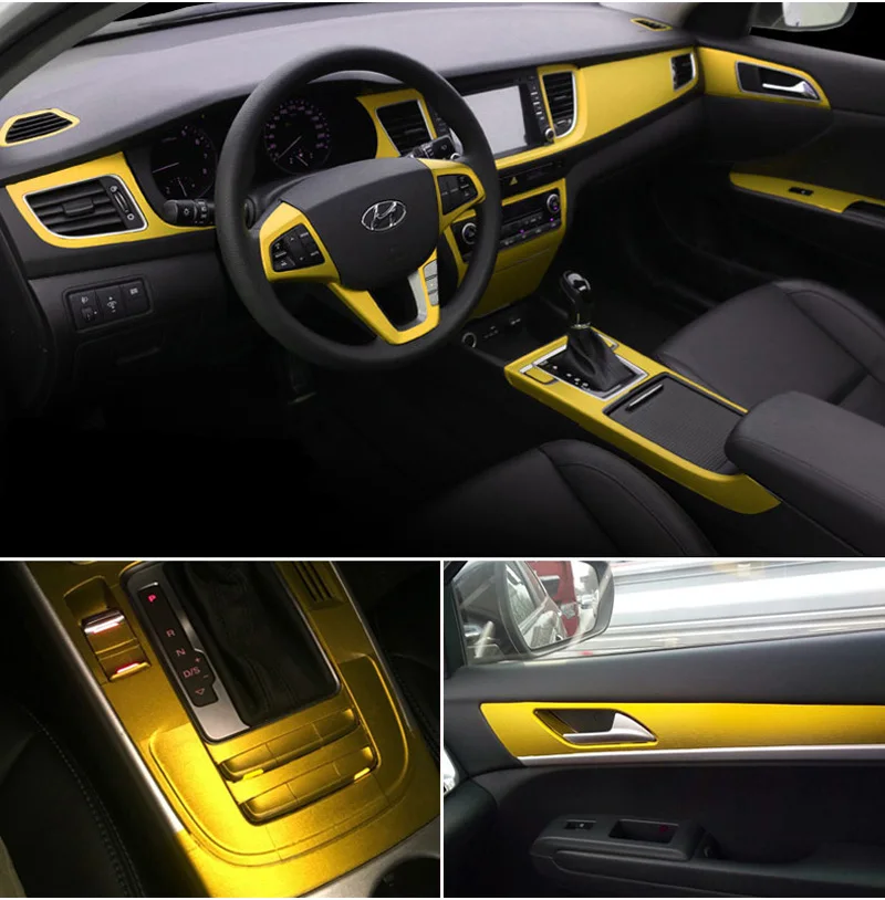 Gold Brushed Metallic Vinyl Wrap-5
