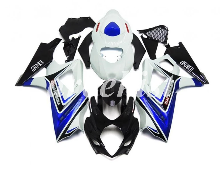 ABS мотоцикл Полный обтекатели комплект подходит для SUZUKI GSX-R1000 GSXR1000 2007 2008 07 08 K7 набор кузова синий белый