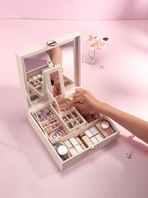  Casegrace Large PU Leather Jewelry Storage Box Wtih Travel Mini Organizer Velvet Earring Ring Necklace Watch Case Joyero Casket 