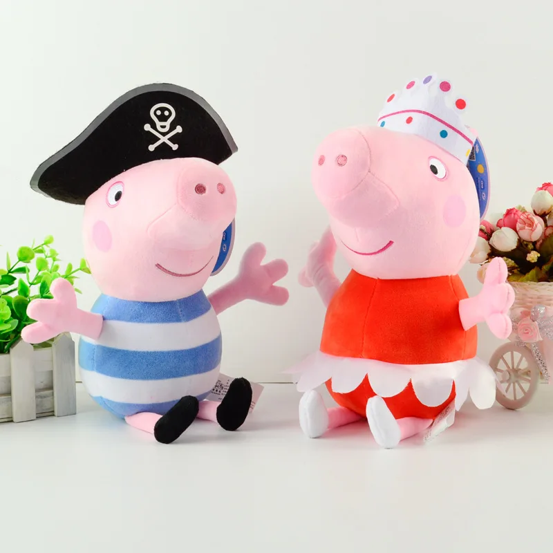 30 см Свинка Пеппа дедушка бабушка Peppa Джордж плюшевый медведь динозавр плюшевые игрушки Дети День рождения рождественские подарки