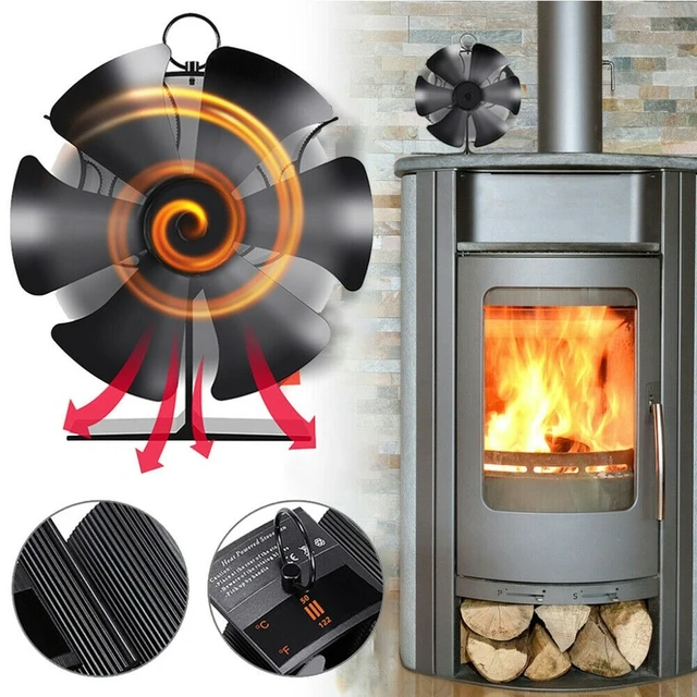 6 Blades Heat Powered Stove Fan No Battery Or Electricity Fireplace Fan  Required Log Wood Burner Eco Quiet Fan Home Heater Fan - Stoves - AliExpress