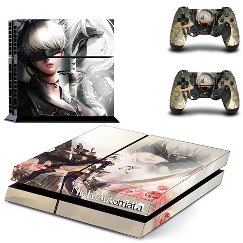 QPTM0192 NieR Automata полное покрытие лицевые панели наклейка для PS4 Наклейка для playstation 4 консоль и контроллеры наклейка для PS4 виниловая наклейка - Цвет: QPTM0192