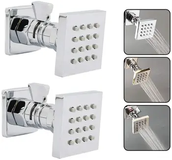 

Brass Shower Body Jet - Variable Volume Adjust Massage Shower Sprayer ( Chrome Finished - with shutoff)
