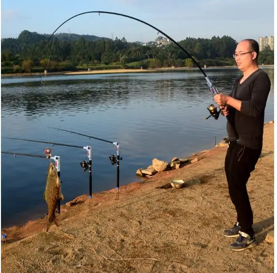 2.1m/2.4m/2.7m/3.0m Automatic Fishing Rod Spinning Sensitive Telescopic Automatic Spring Fishing Pole Glassfiber Rod Ice