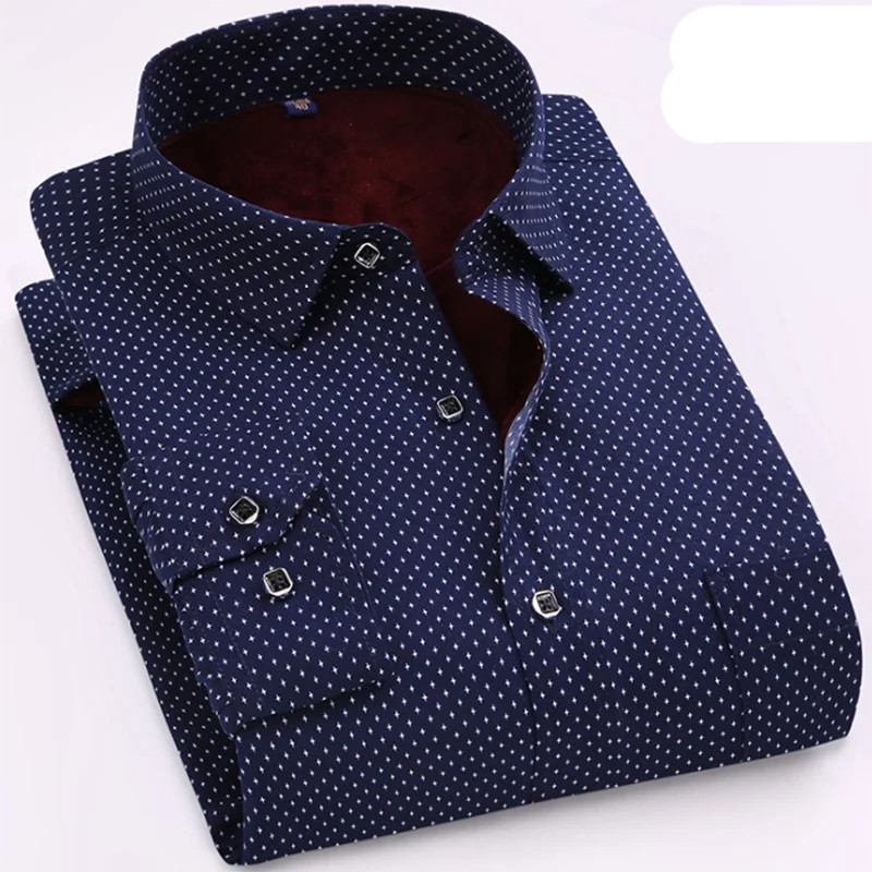 Мужские повседневные однобортные рубашки Camisa с добавлением шерсти и кашемира, дышащие удобные теплые рубашки для зимы и осени