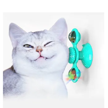 

Windmill Cat Toy Turntable Teasing Interactive Cat Toys Interactive With Catnip Cat Scratching Tickle Pet Ball Toys Cat Supplies