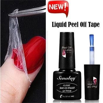 

5/6/8ml Liquid Nail Peel Off Tape Nail Latex Base Coat DIY Art Manicure Skin Protect Glue Cuticle Care Women Beauty Tools
