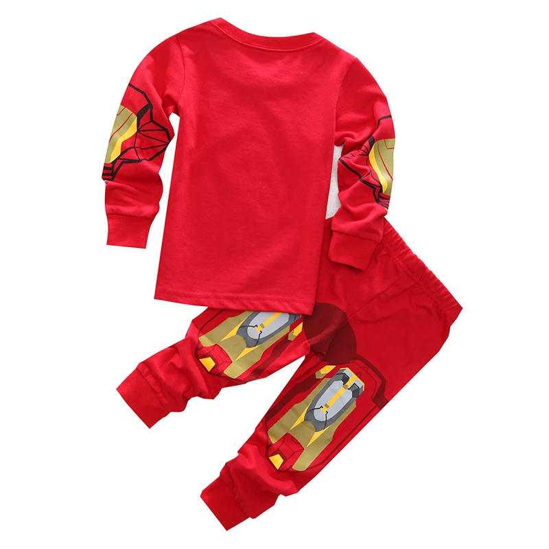 kids cotton pajamas Captain America Spider-Man Batman Superman sets sleepwear baby boys girls Cartoon pijamas nightwear clothes