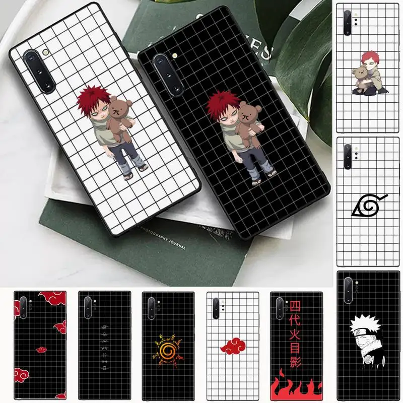 

Naruto black and white grid Phone Case For Samsung Galaxy S8 S9 S10 Plus S10E Note 3 4 5 6 7 8 9 10 Pro Lite cover