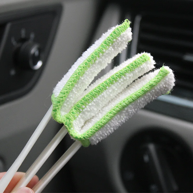 Portable Double Ended Slider Car cleaning brush Air Conditioner Computer cleaning brush keyboard plastic handle small brush