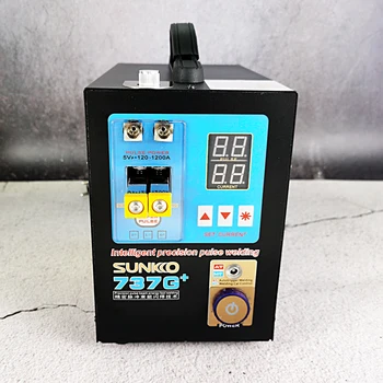 Best Spot Welding Machine SUNKKO 737G+ Battery Spot Welder 4.3KW LED Light 0.35mm For 18650 Lithium Batteries Pulse Spot Welders
