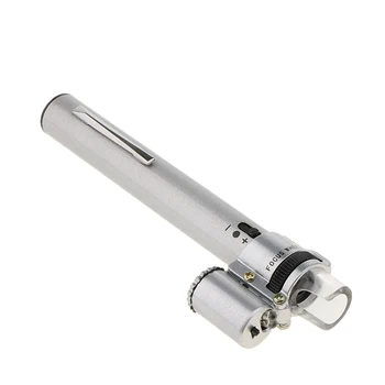

Jewelry Gem Pocket Loupe Pen Zoom Microscopes LED Light 100X Magnification