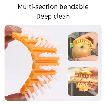 

Kitchen fruit and vegetable brush cleaning decontamination brush washing vegetables cleaning fruit and vegetable tool multifunct