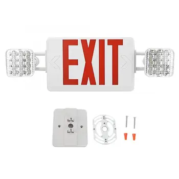 

AC 220V LED Emergency Lighting Waterproof Exit Sign Indicator Lamp Dual Head Light