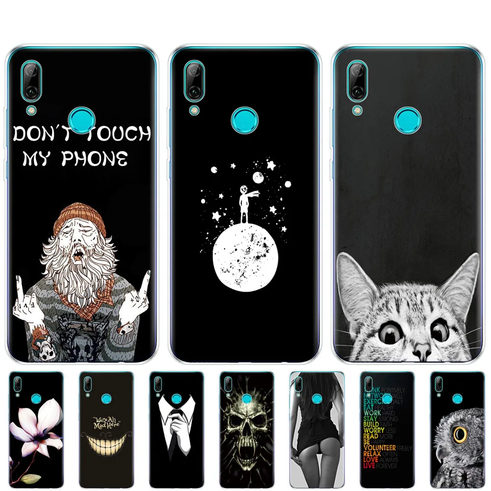 

For Huawei P Smart PLUS 2019 Case coque Silicon Soft TPU phone Cover on For Huawei P Smart 2019 Bumper full 360 Protective black