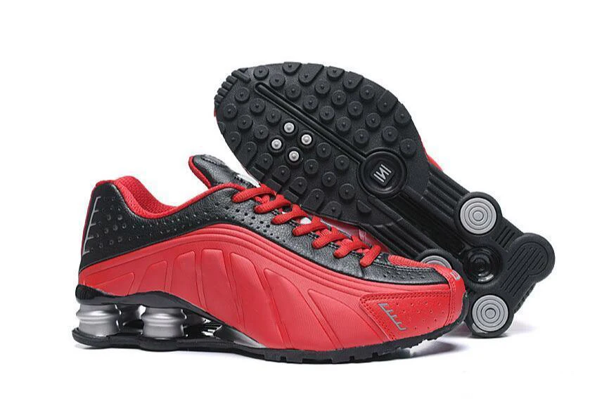 Новинка, мужские дизайнерские кроссовки Shox R4, мужские кожаные кроссовки с подушкой, высокое качество, уличные кроссовки, лучшие спортивные кроссовки - Цвет: 3