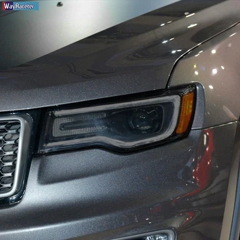 

2 Pcs Car Headlight Protective Film Headlamp Transparent Black TPU Sticker For Jeep Grand Cherokee WK2 2014-2020 Accessories