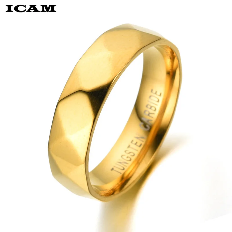 ICAM Винтаж карбид вольфрама Свадебные Кольца для пары твердые золотые цвета