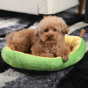 

Creative Avocado Modeling Shape Dog Kennel Fruit Cat Nest Bed Cute Kennel Warm Cotton Dog Bed Mat Sofa Pet Cat Bed For Dogs B